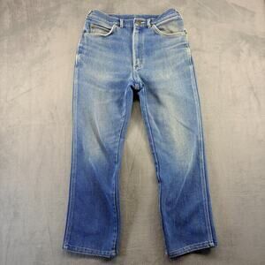 VTG Lee Jeans Men's (Fits 28x27) Blue Denim Regular Fit Straight Leg USA 70s/80s